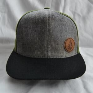 Volcom Hat Gray and Green Snapback